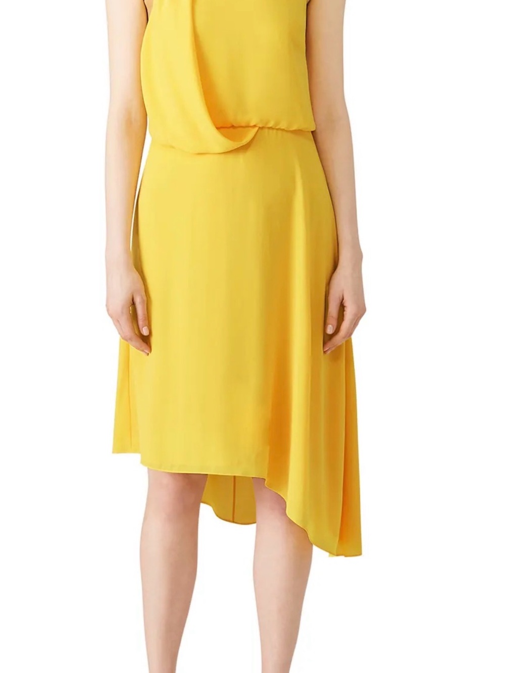 Very Cute Yellow Asymmetrical Women's Dress